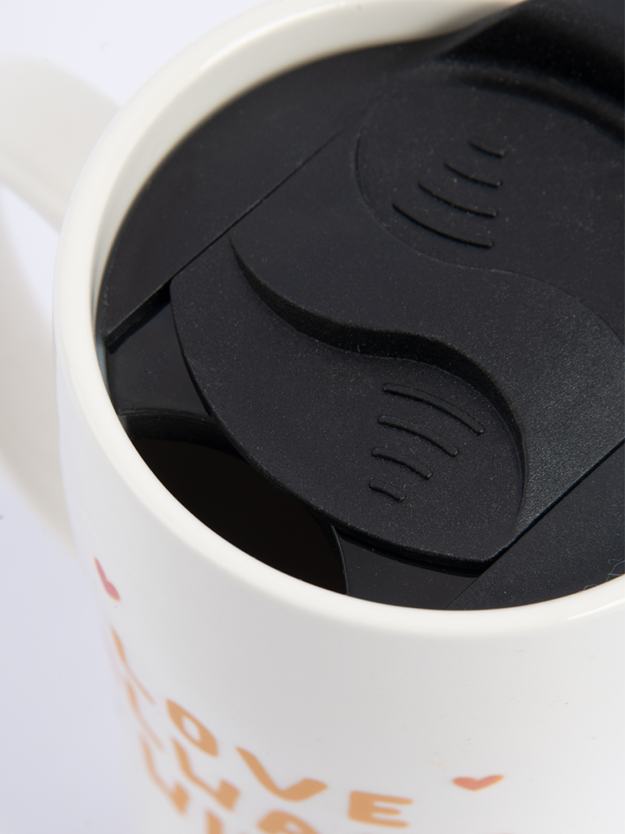 Taza con tapa