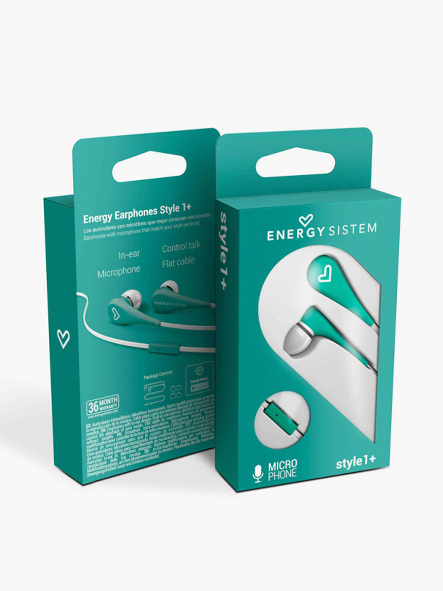 Auriculares Alámbricos Energy Sistem Style 1+ / Celeste