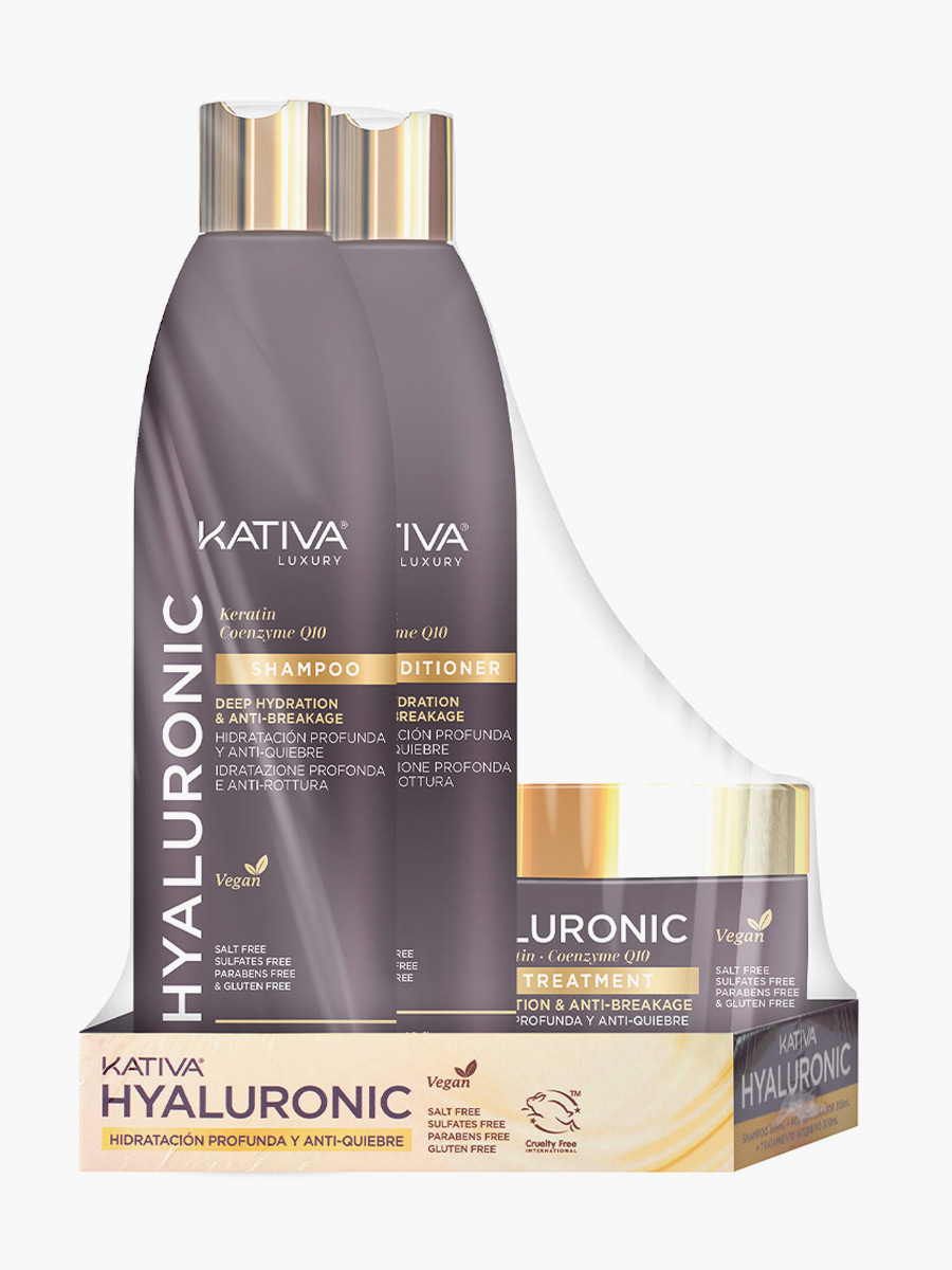 Kativa - Hyaluronic Pack Shampoo + Acondicionador + Tratamiento