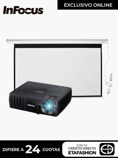 Combo <em class="search-results-highlight">Proyector</em> Infocus IN1112 + Pantalla 80" Terrax SEE9801