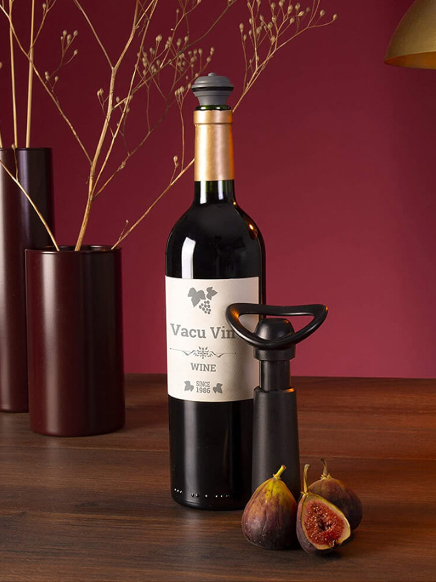 Bomba al Vacío Vacu Vin Concerto 3 Tapones 1 Vertidor de vino / Negro