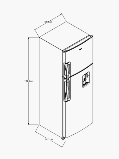 Refrigeradora Top Mount <em class="search-results-highlight">Whirlpool</em> WRW25CKTWW | 262 Lts
