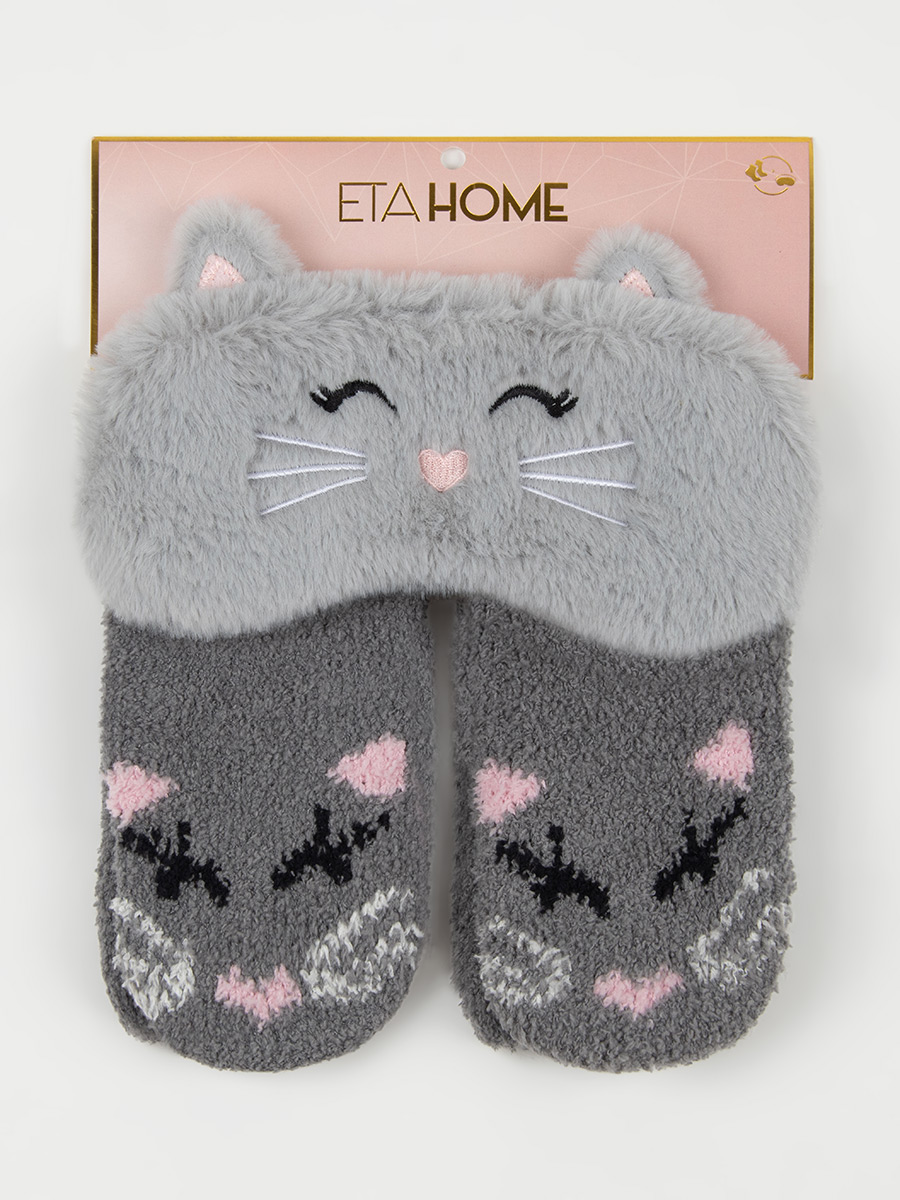 Set Gato Antifaz para dormir + Medias