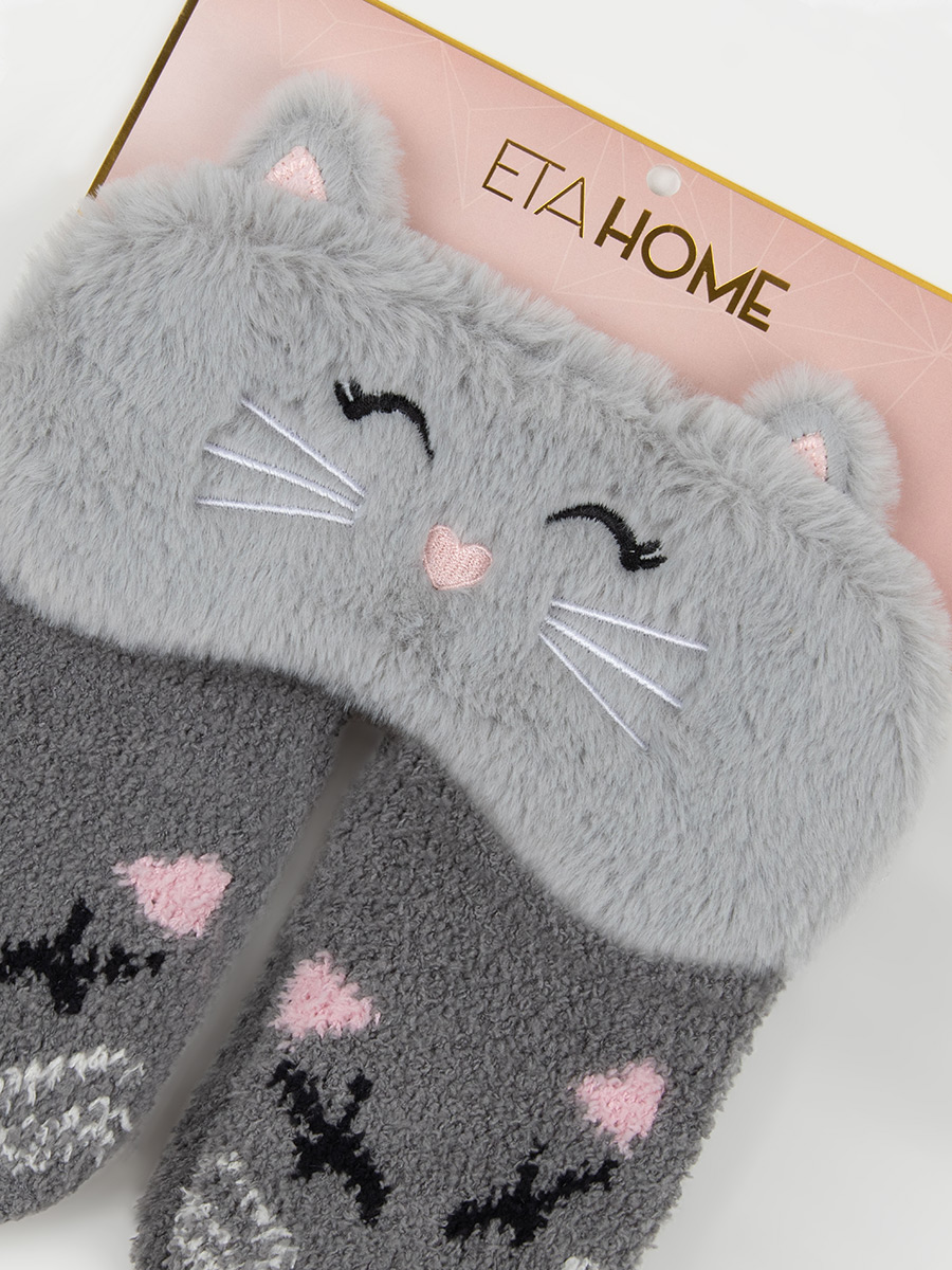 Set Gato Antifaz para dormir + Medias
