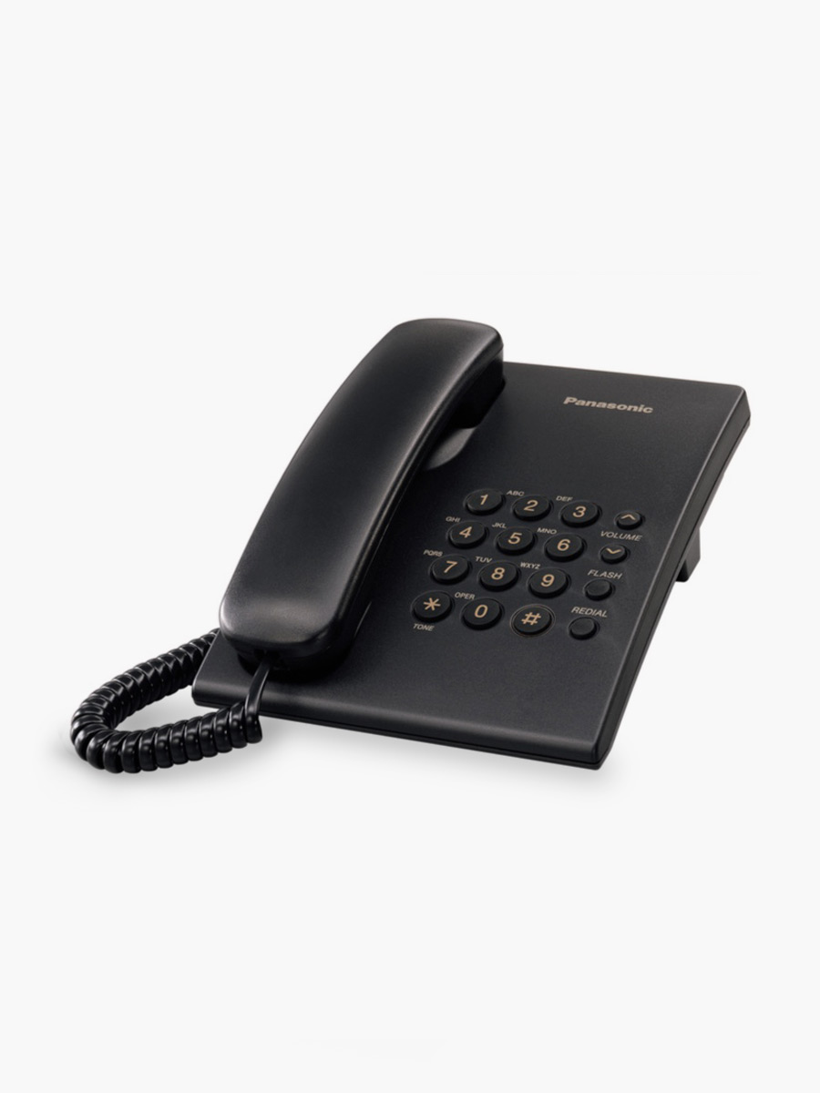 Teléfono Alámbrico Panasonic TS500LX1B / Negro