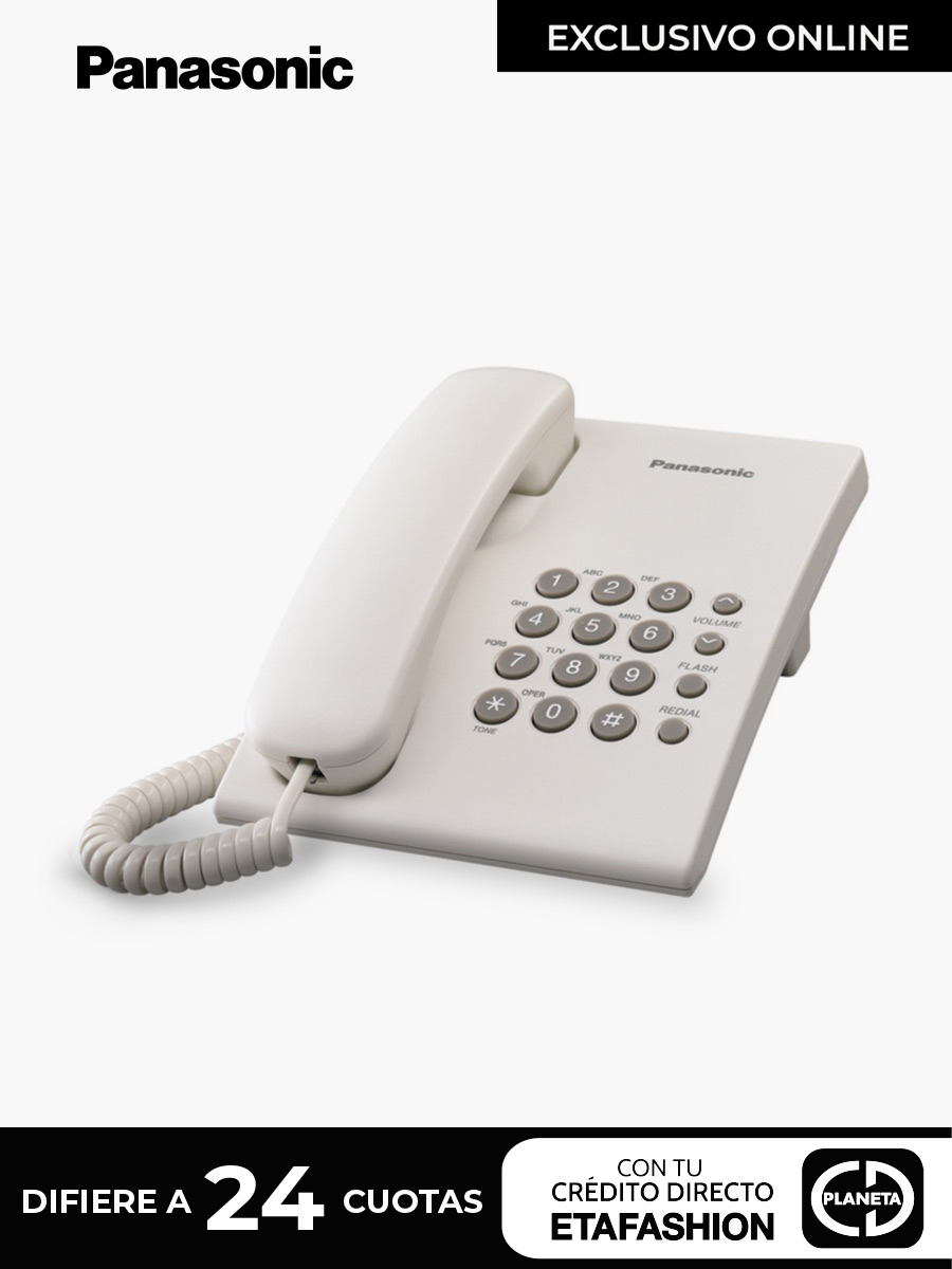 Teléfono Alámbrico Panasonic TS500LX1W / Blanco