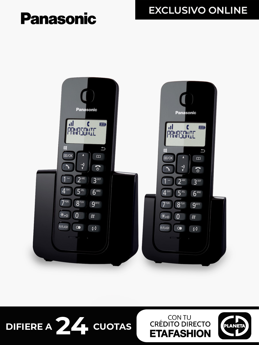 Teléfono Digital Inalámbrico Panasonic KX-TGB112LAB - 2 Auriculares / Negro