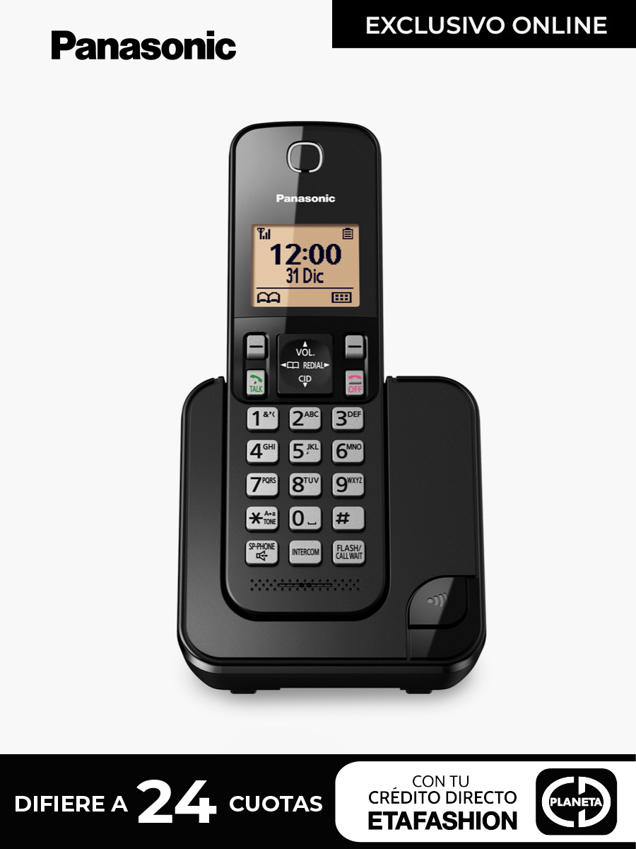 Teléfono Digital Inalámbrico Panasonic TGC350LAB - 1 Auricular / Negro