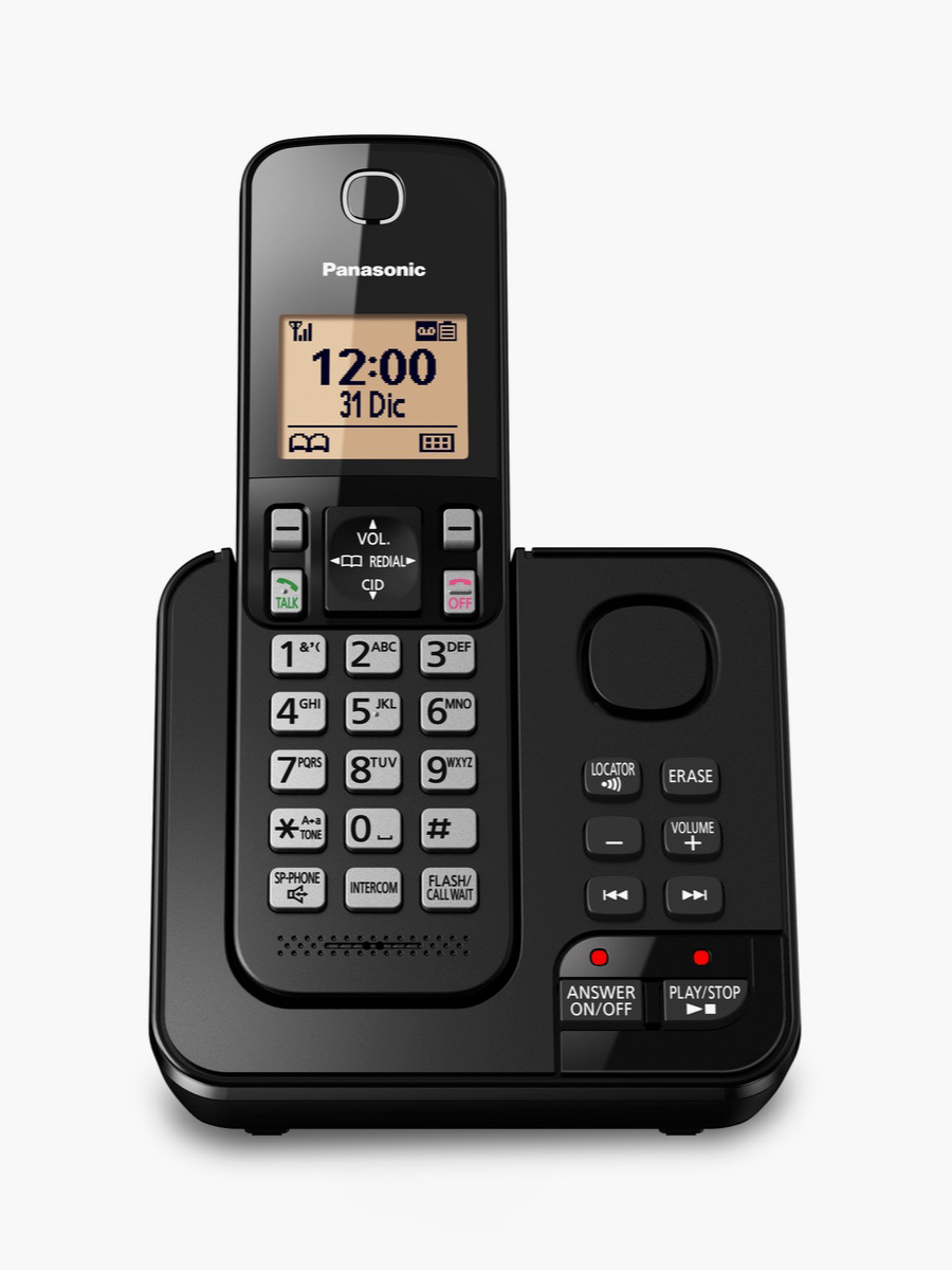 Teléfono Digital Inalámbrico Panasonic TGC360LAB - 1 Auricular / Negro