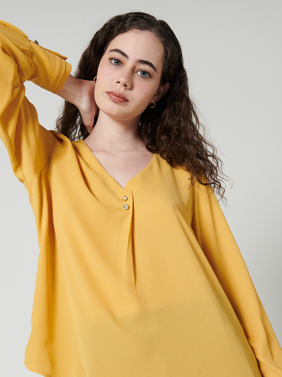 Blusa cuello en V - Nickimarcs