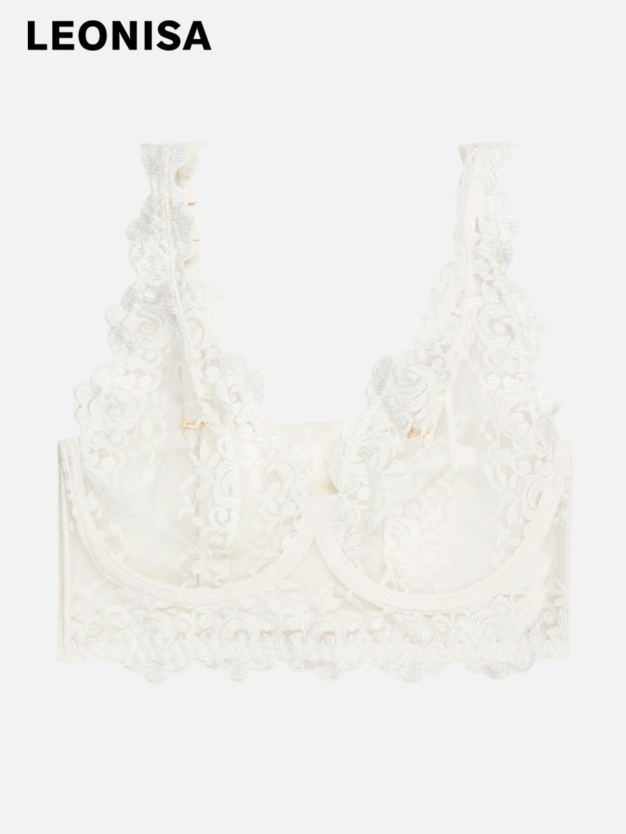 Leonisa - Brasier tipo bralette en encaje y transparencias