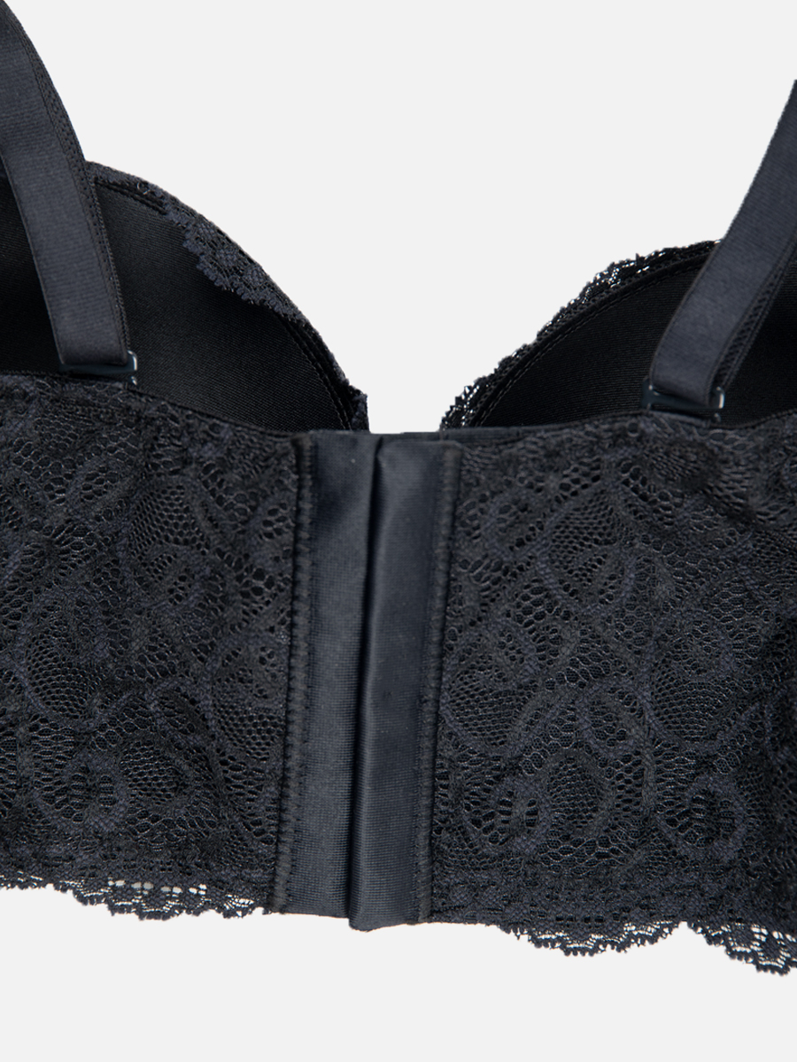 Leonisa - Brasier balconet de realce alto en encaje con máximo cubrimiento de espalda Special Fit