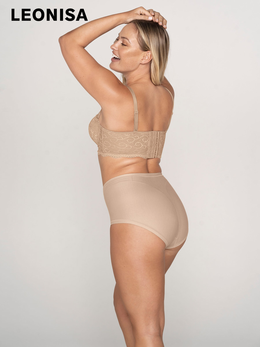 Leonisa - Brasier balconet de realce alto en encaje con máximo cubrimiento de espalda Special Fit