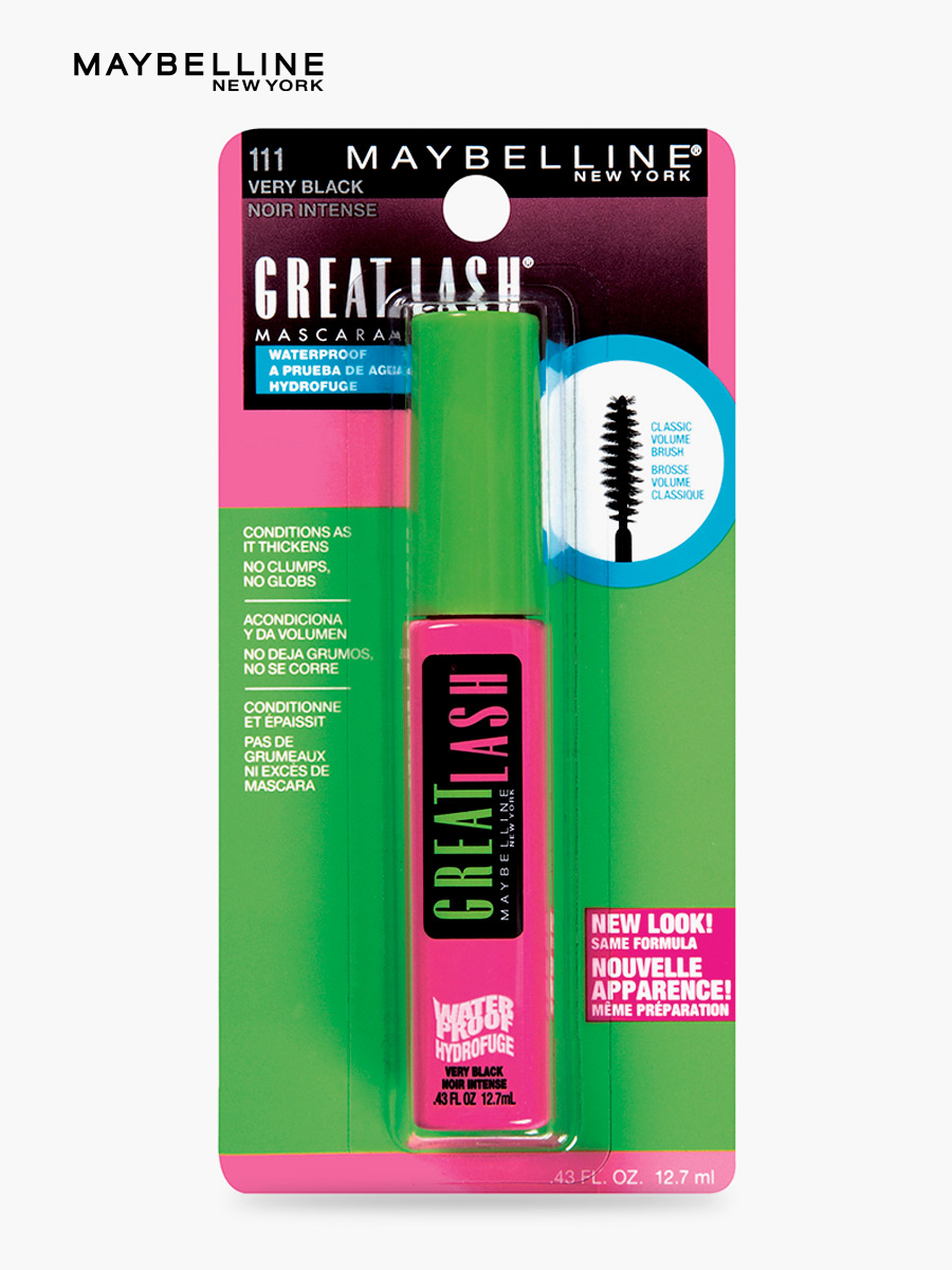 Rimel Maybelline NY Great Lash a Prueba de Agua Very Black