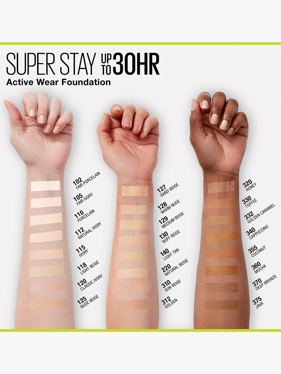Base Maybelline NY Superstay Warm Nude #128