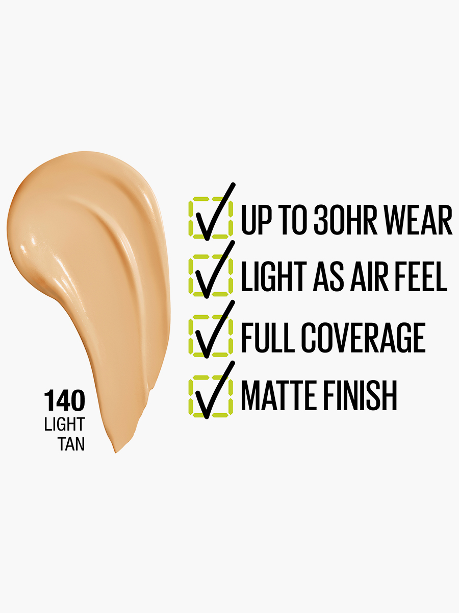 Base Maybelline NY Superstay Ligh Tan #140