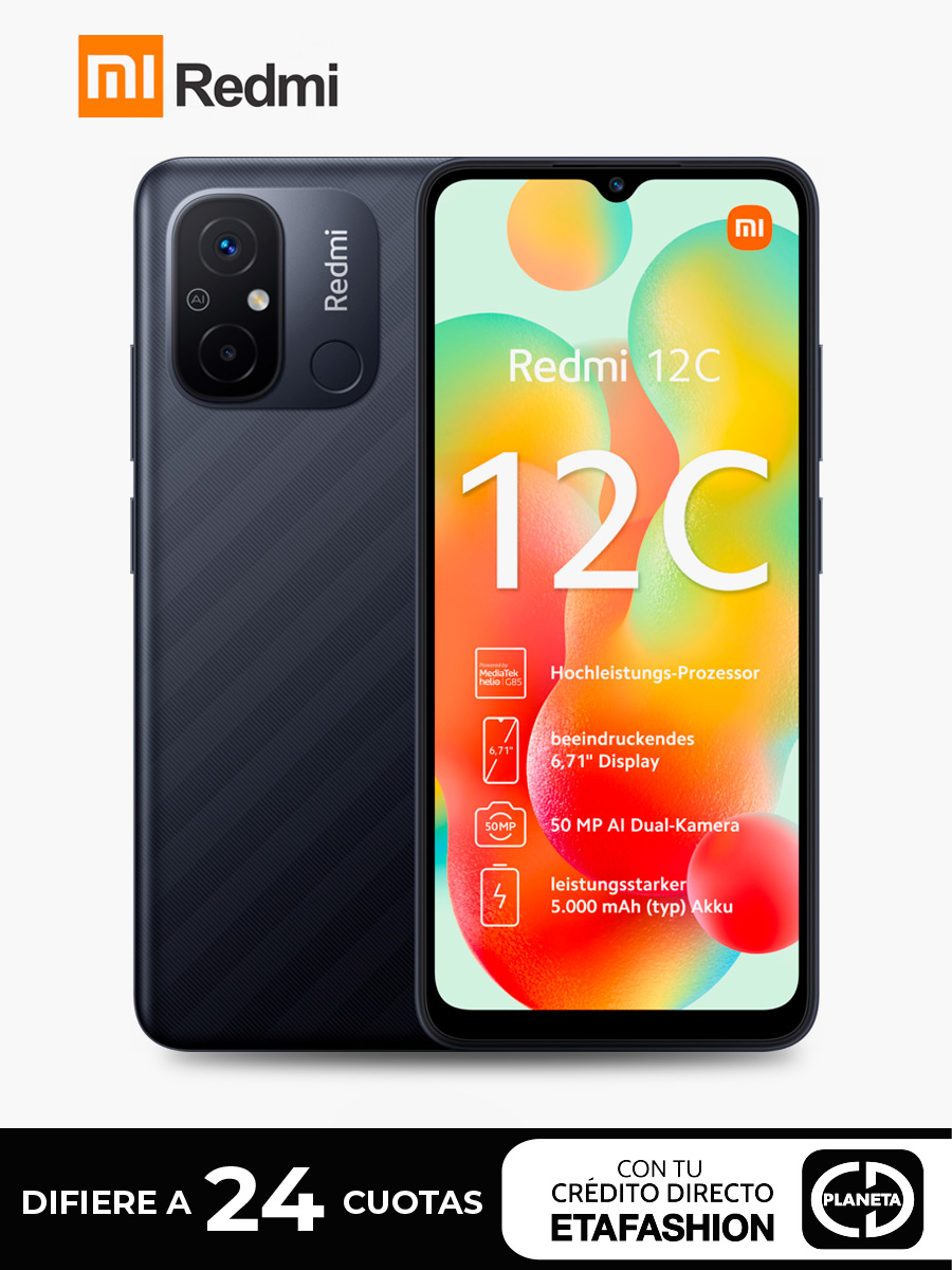 Celular Xiaomi Redmi 12C - 128GB / Negro