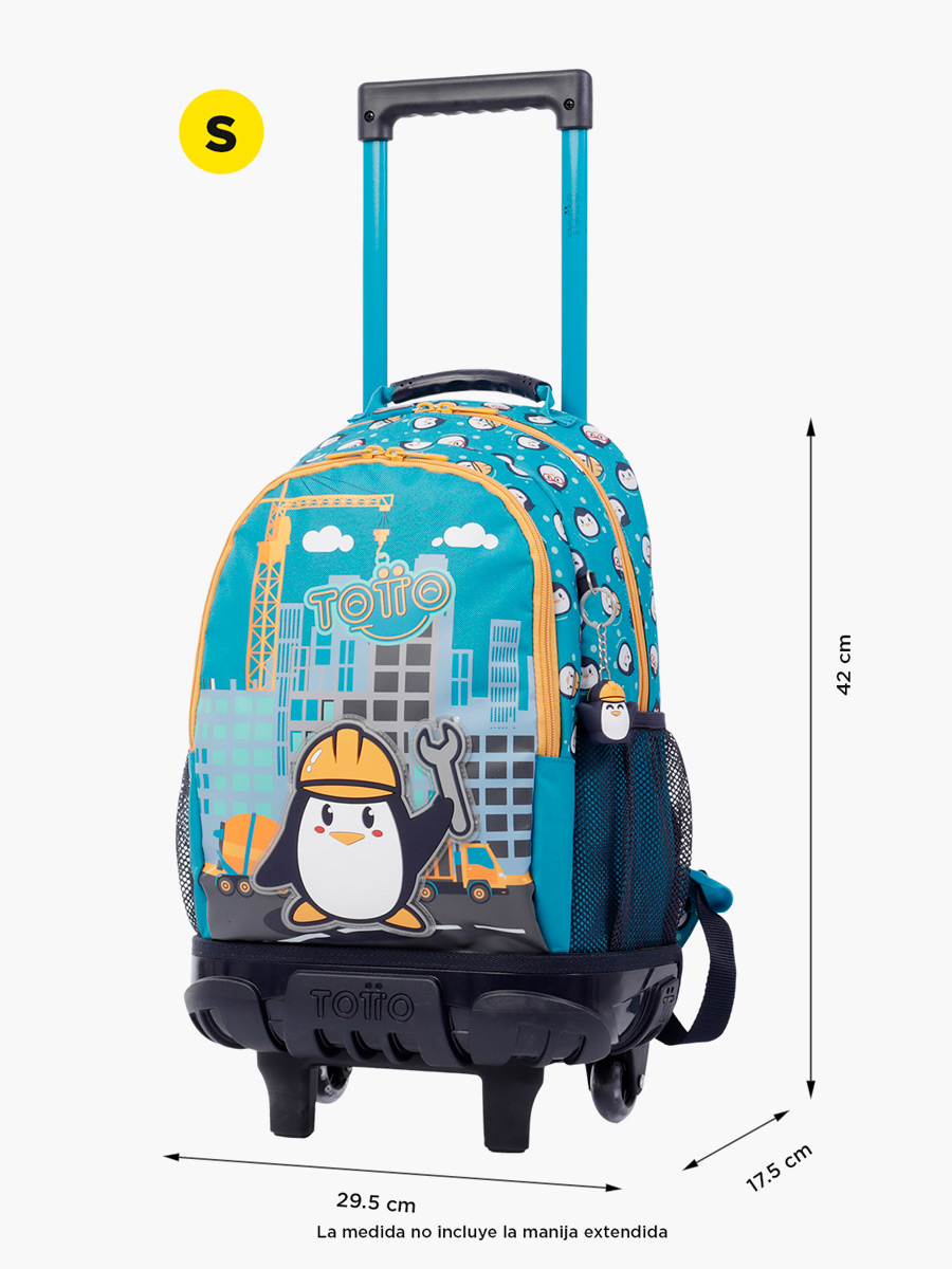 Totto - Mochila Ruedas Funny Penguin S