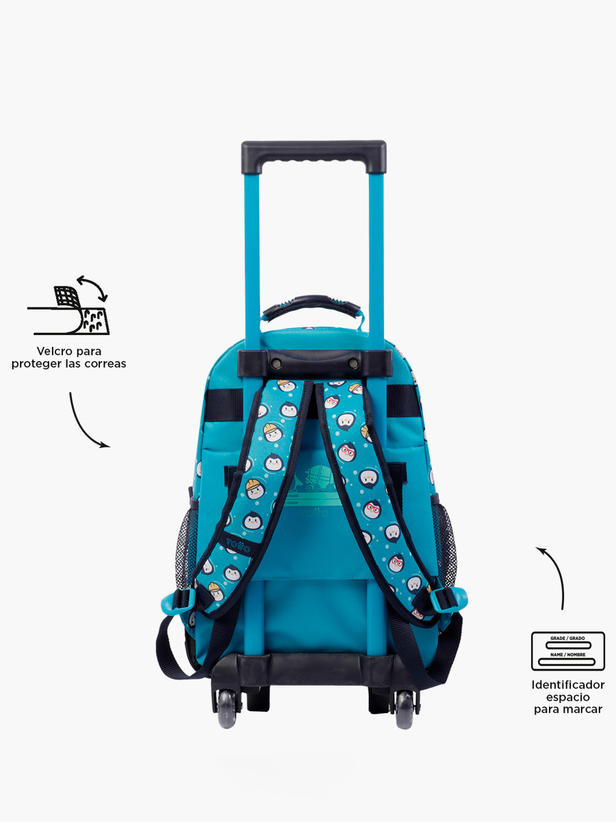 Totto - Mochila Ruedas Funny Penguin S