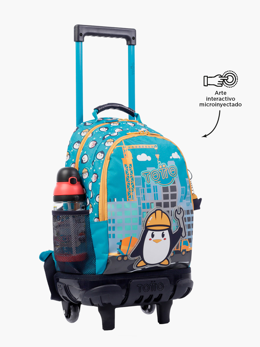 Totto - Mochila Ruedas Funny Penguin S