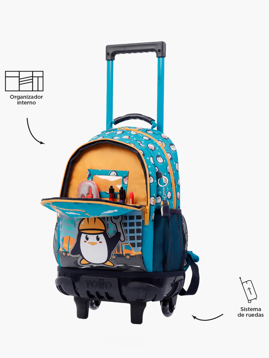 Totto - Mochila Ruedas Funny Penguin S