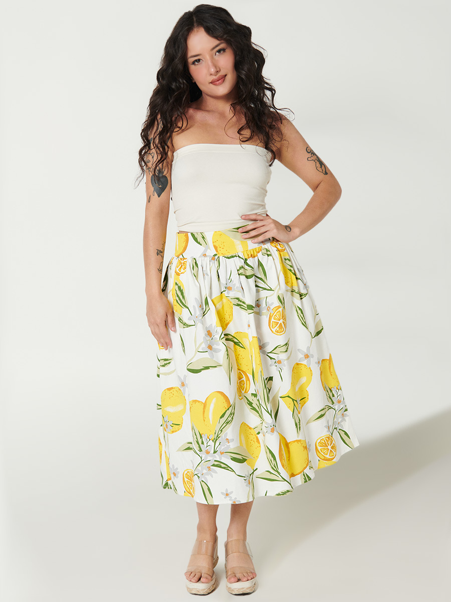 Falda Larga Estampada - Labelle