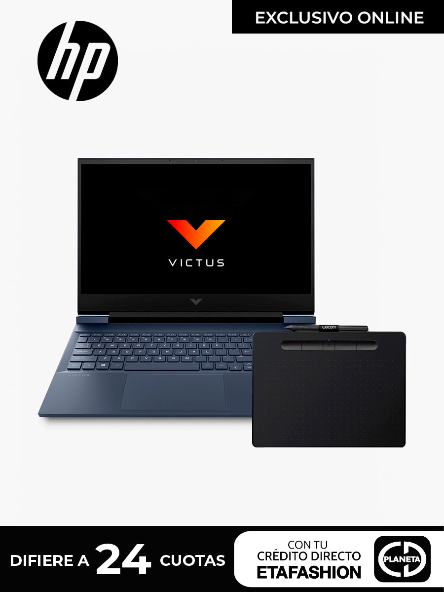 Combo Laptop Hp Gamer Victus Core I5 16.1" + Tableta Digitalizadora  Wacom CTL6100WLK0