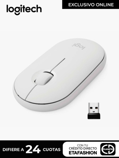 Mouse Logitech M350 Inalámbrico / Blanco