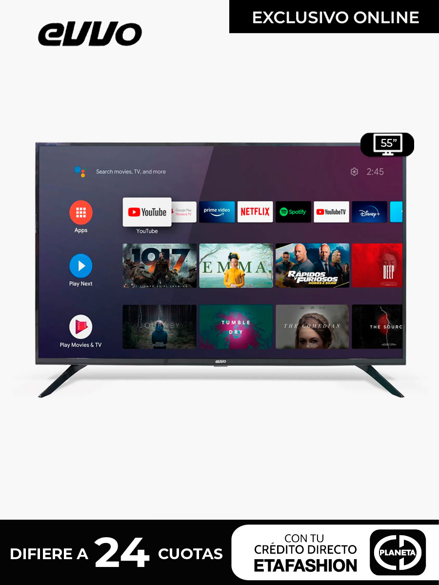 Smart Tv Evvo 55" 4K Android