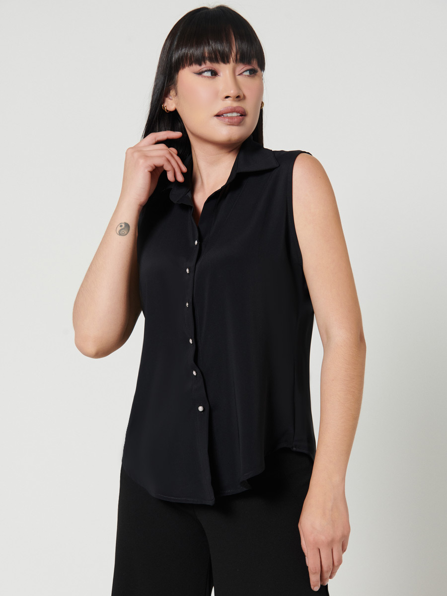 Top cuello con solapa - Lady Eta