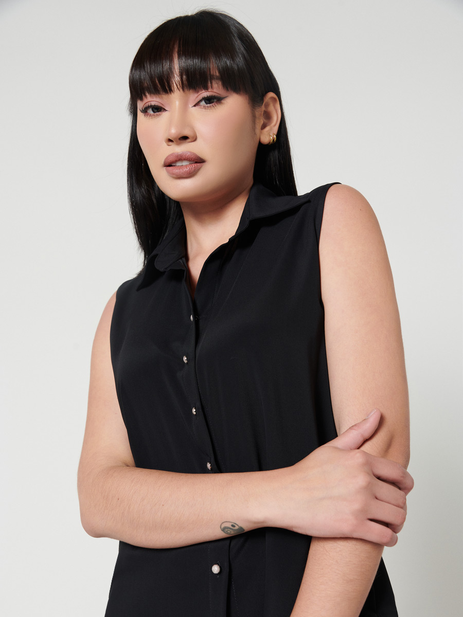 Top cuello con solapa - Lady Eta