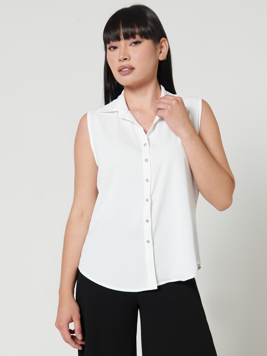 Top cuello con solapa - Lady Eta
