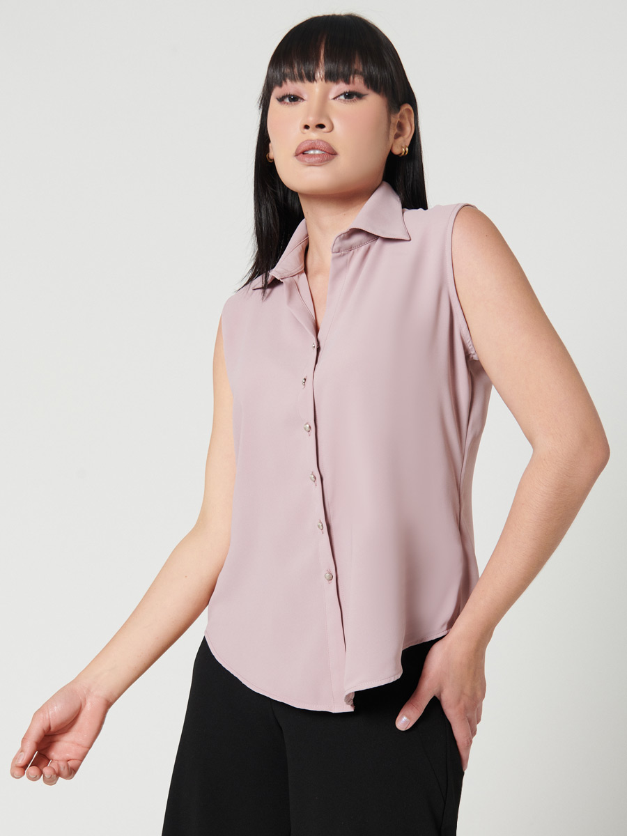 Top cuello con solapa - Lady Eta