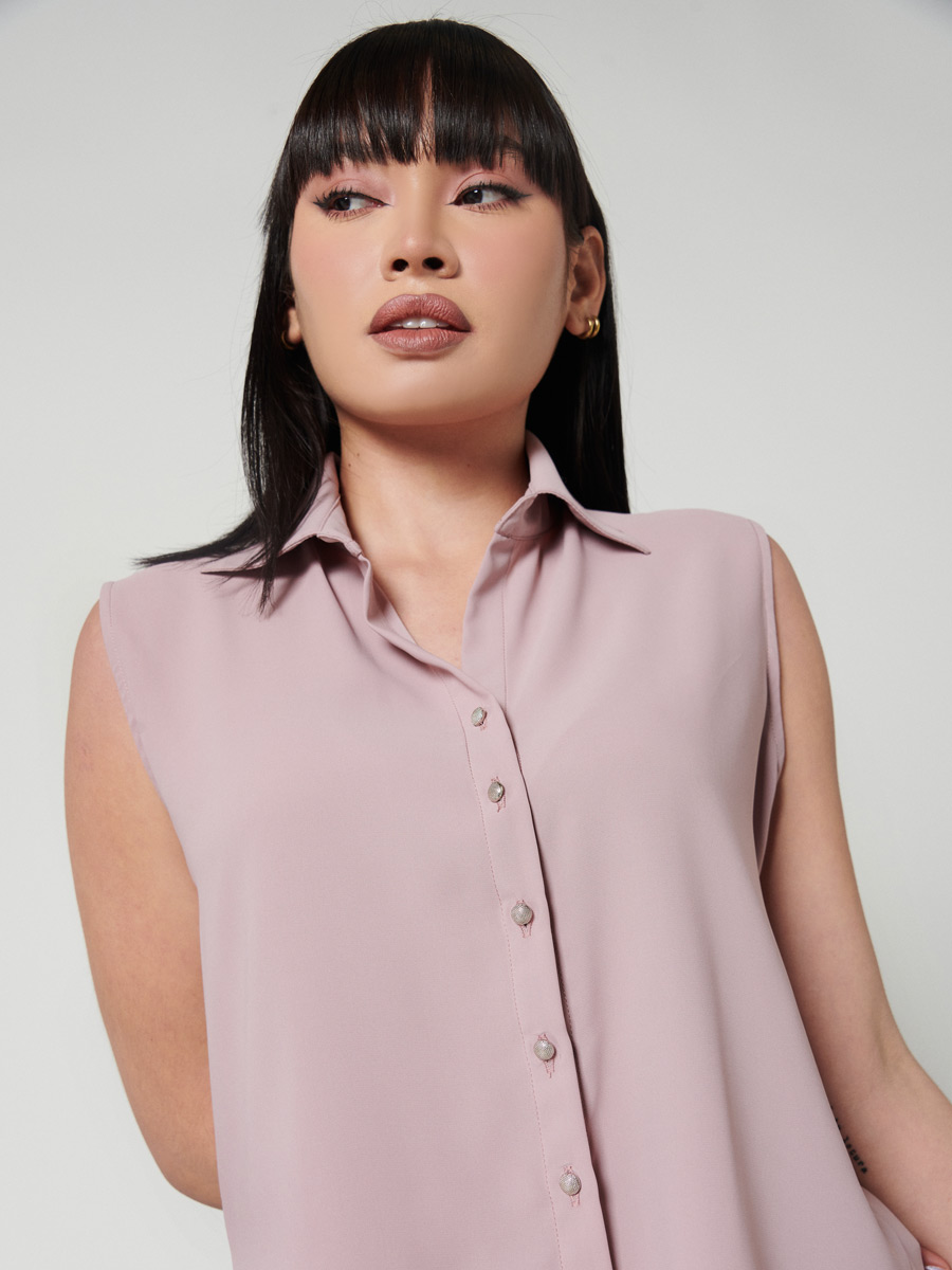Top cuello con solapa - Lady Eta
