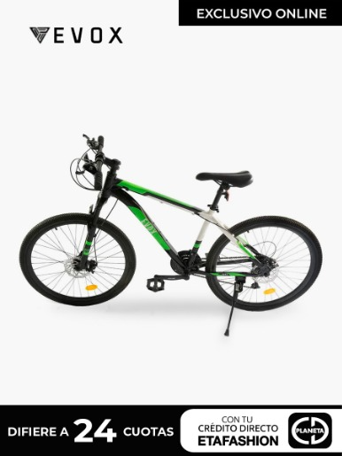 Bicicleta EVOX 21 Velocidades - Negro/Verde/<em class="search-results-highlight">Blanco</em>