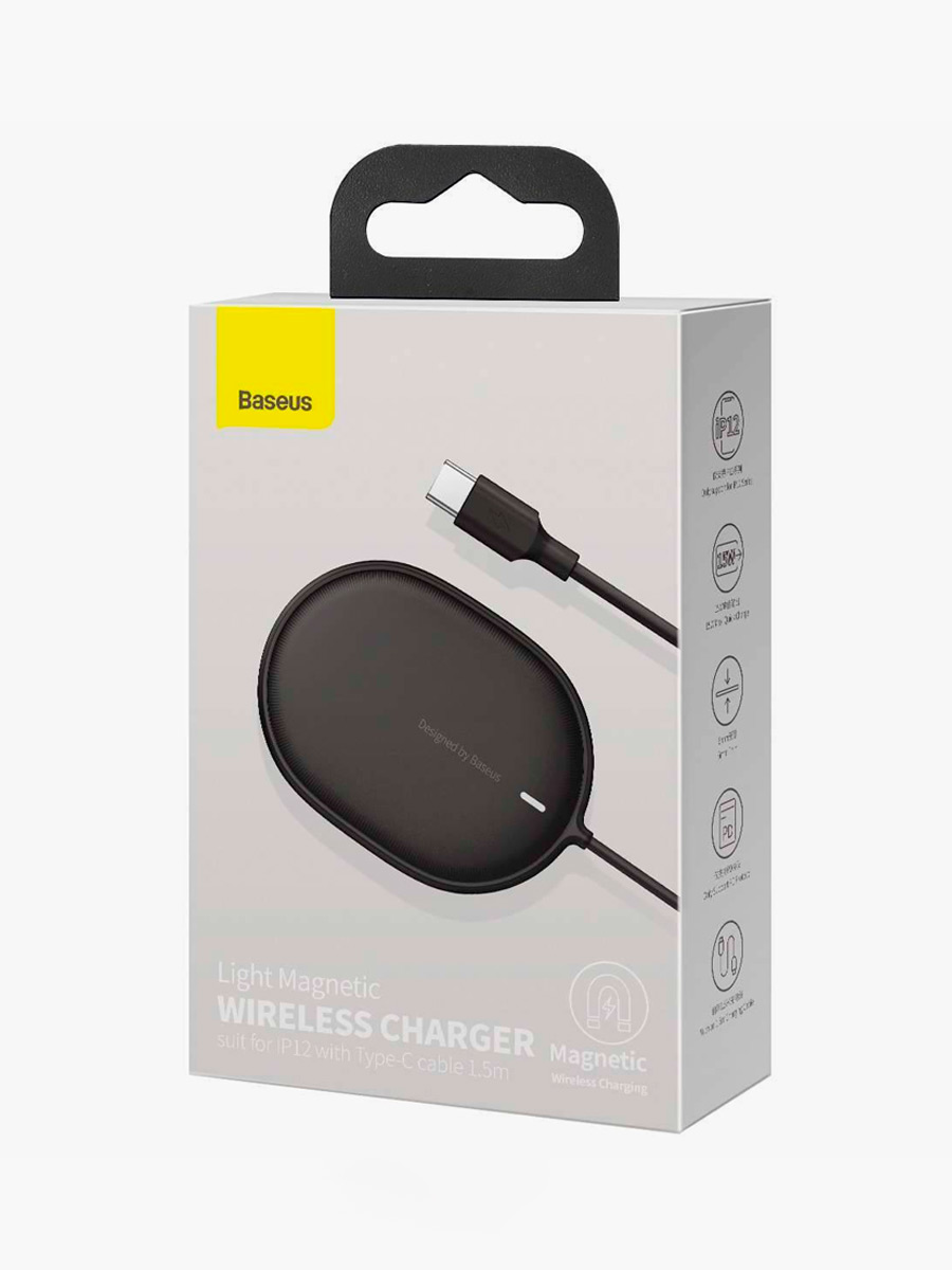 Cargador Inalámbrico Baseus 15W MagSafe - Negro