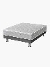 Combo Base Paraíso 2 Plazas Microfibra / Gris + Colchón Paraíso 2 Plazas Sueño Perfecto PRO / Blanco