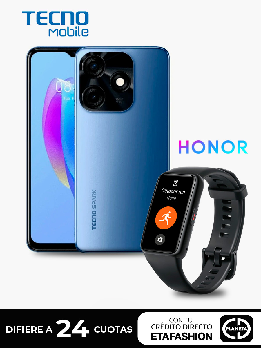 Combo Tecno Spark 10C - 128GB + Banda Honor 6