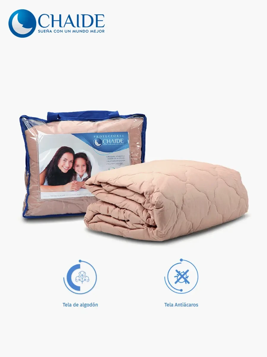 Protector de Colchón Chaide 3 Plazas Acolchado - Café