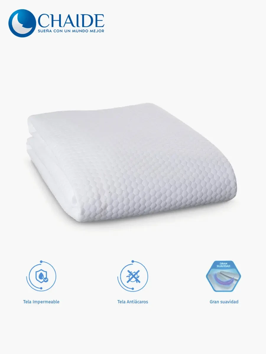 Protector de Colchón Chaide 2 ½ Plazas Impermeable Panal - Blanco