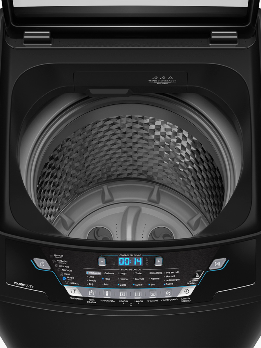 Lavadora Carga Superior Electrolux Premium Care Black Impeller EWIX18F6ESB 18Kg | Negro