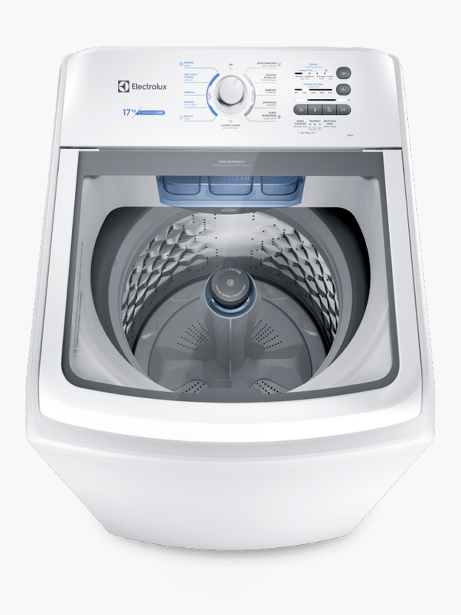 Lavadora Carga Superior Electrolux Essential Care Agitador LB17A 17Kg | Blanco