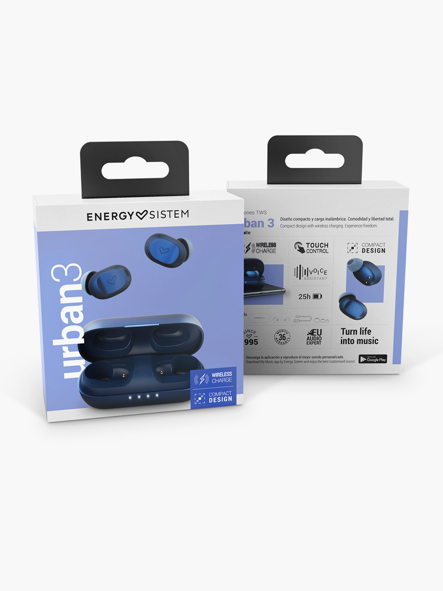 Auriculares Inalámbricos Energy Sistem Urban True Wireless / Azul Marino