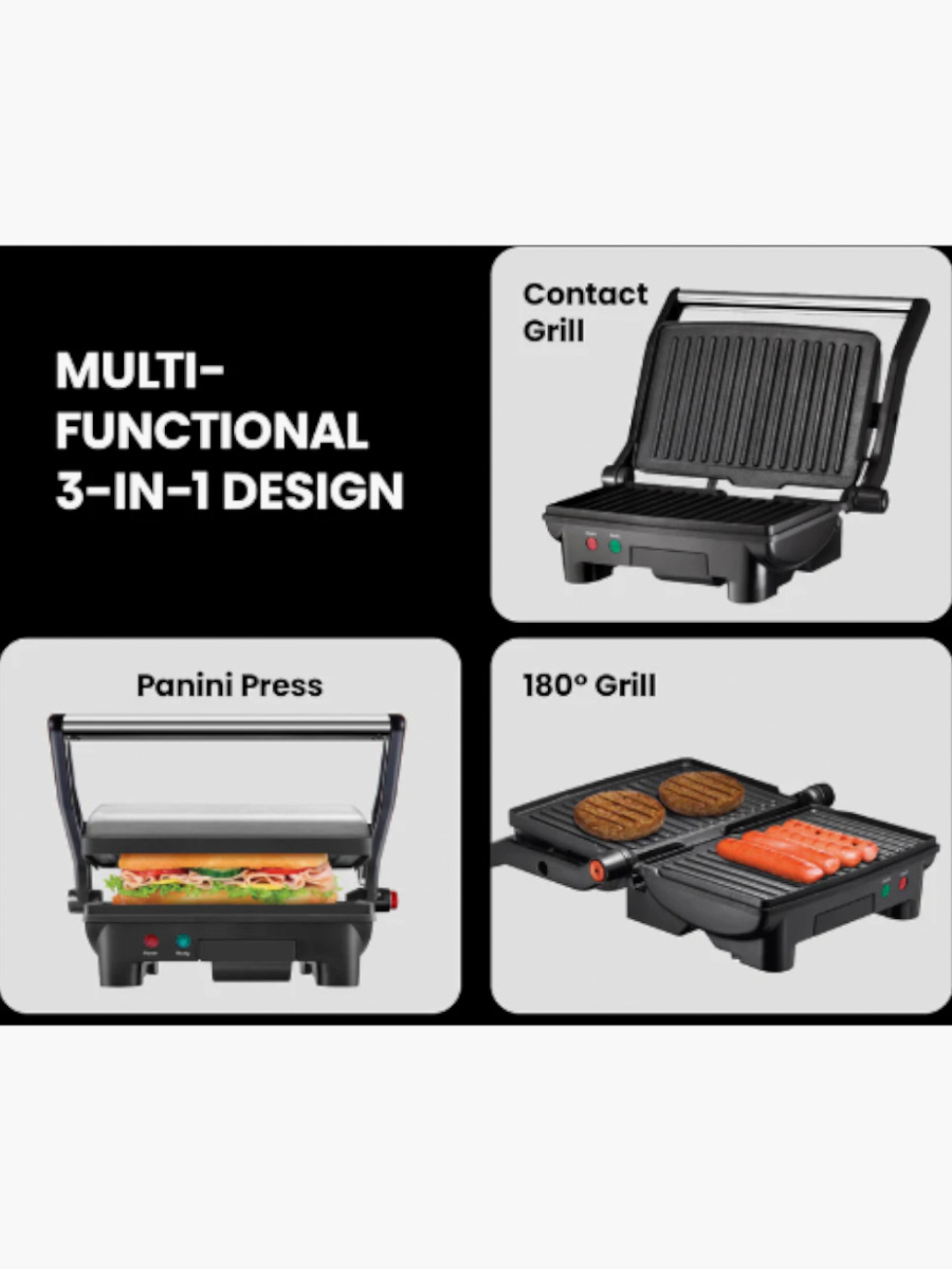 Sandwichera Chefman Panini 3 en 1-2 Rebanadas