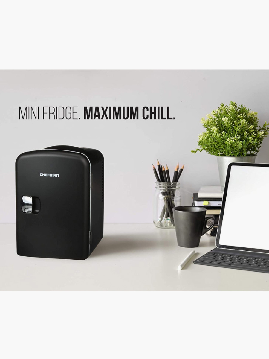 Mini Refri Chefman Portátil Puerta Pizarrón / 4 Lts