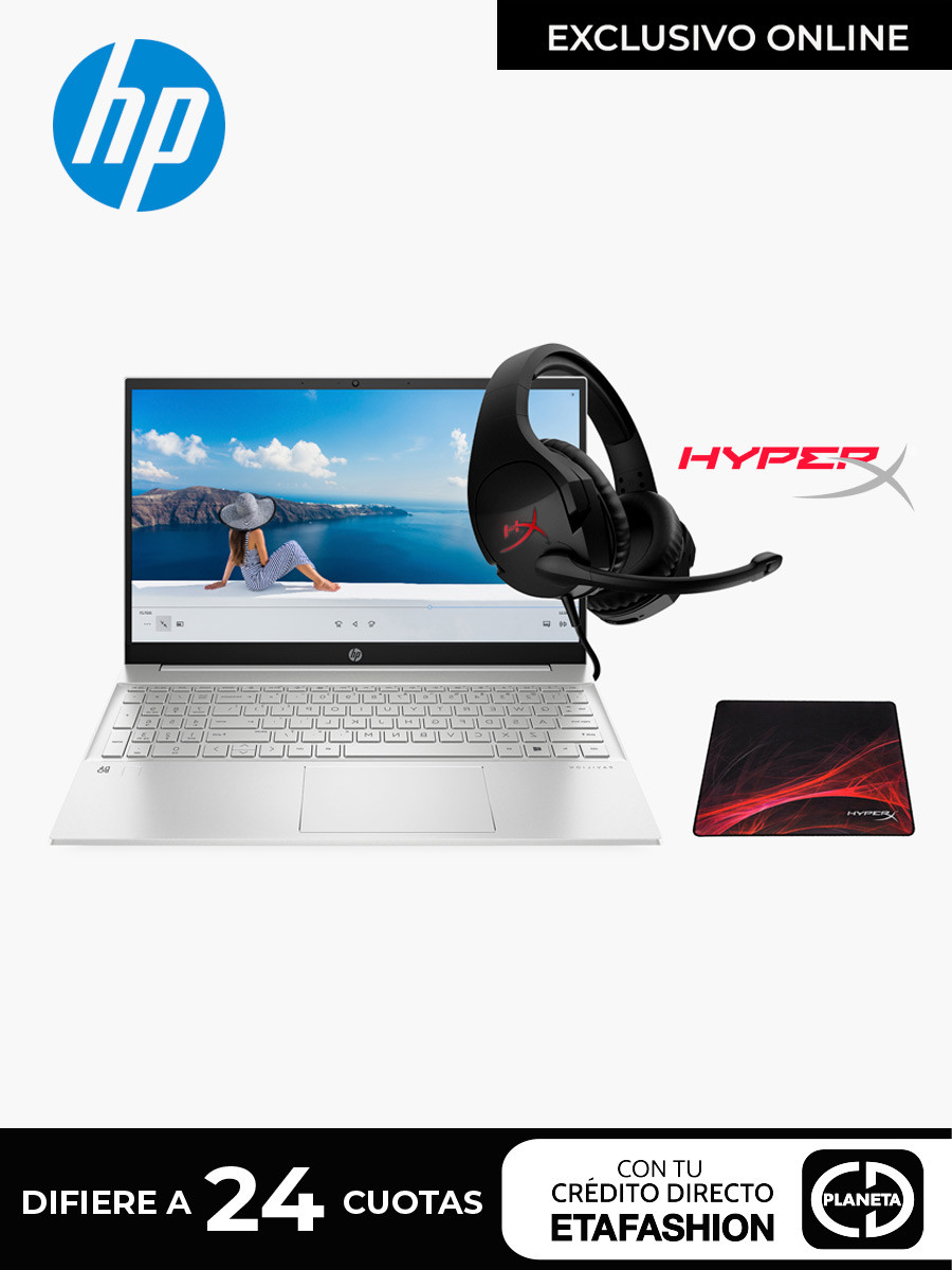 Laptop HP PAVILION 15-EG0501LA + Auriculares y Mouse Pad Hyper