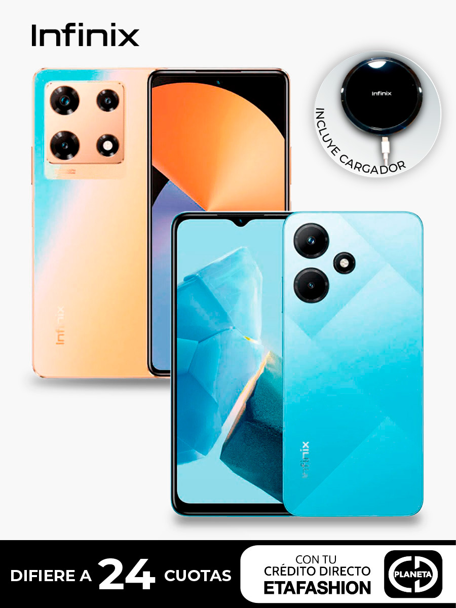 Combo Infinix NOTE 30 Pro | 256GB con Cargador Inalámbrico + Celular HOT 30I / 128GB