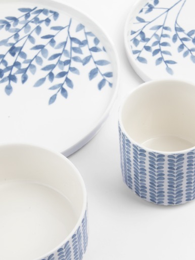 Set de Vajilla de cerámica 16 Pzs | Azul