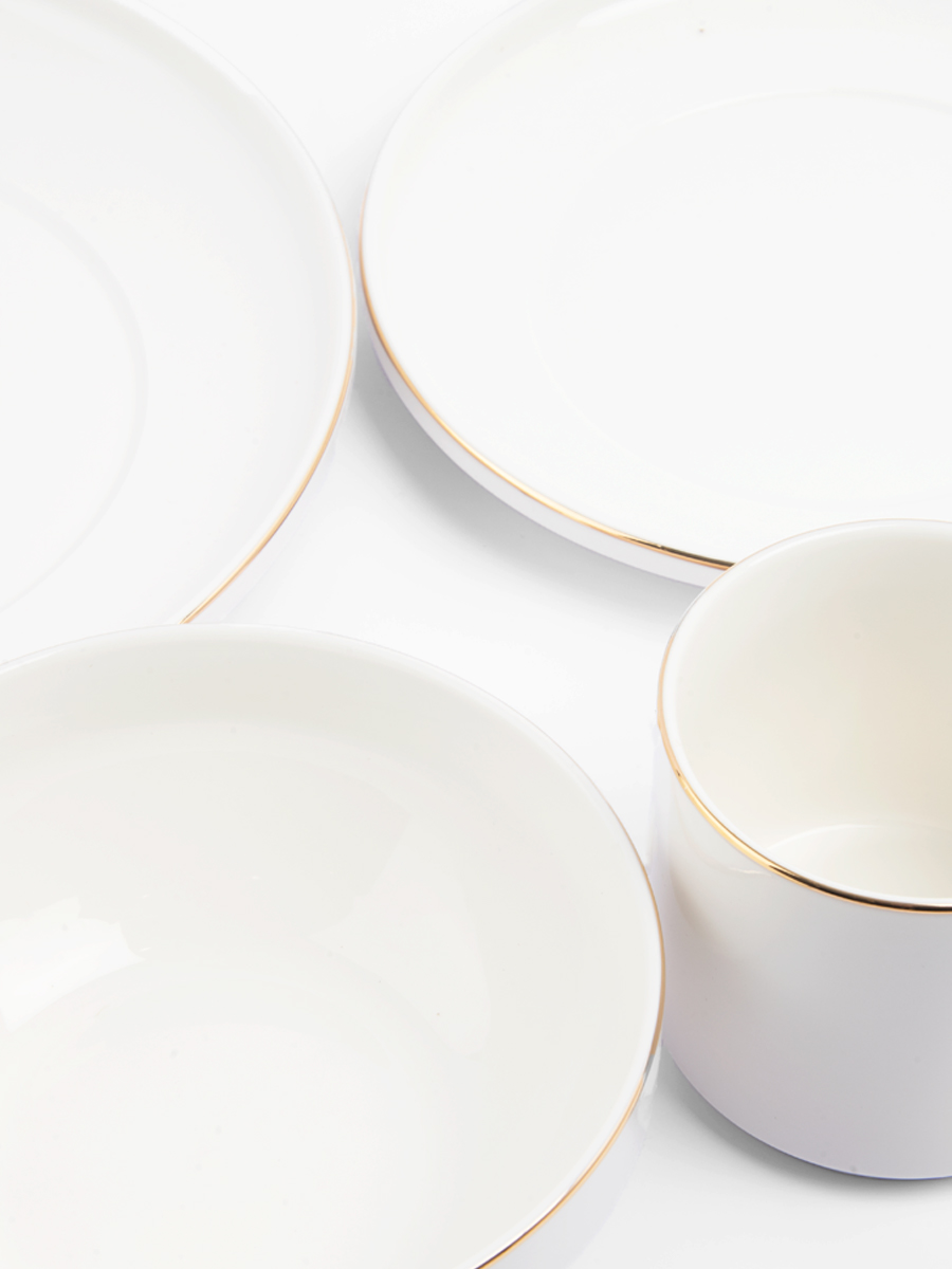 Set de Vajilla de cerámica 16 Pzs | Beige