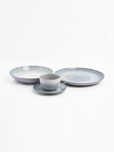Set de Vajilla de cerámica 16 Pzs | Gris